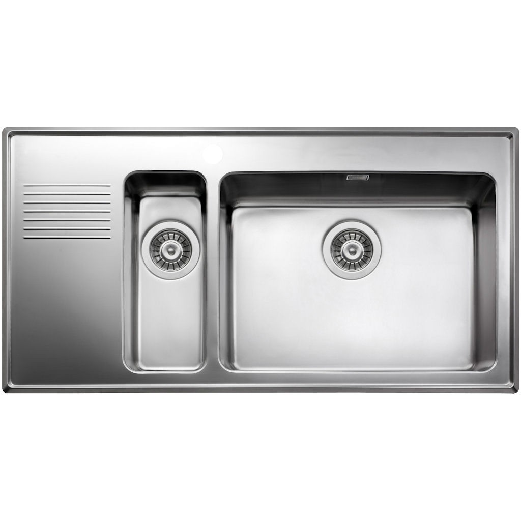 Spülbecken mit Restebecken & Abtropffläche