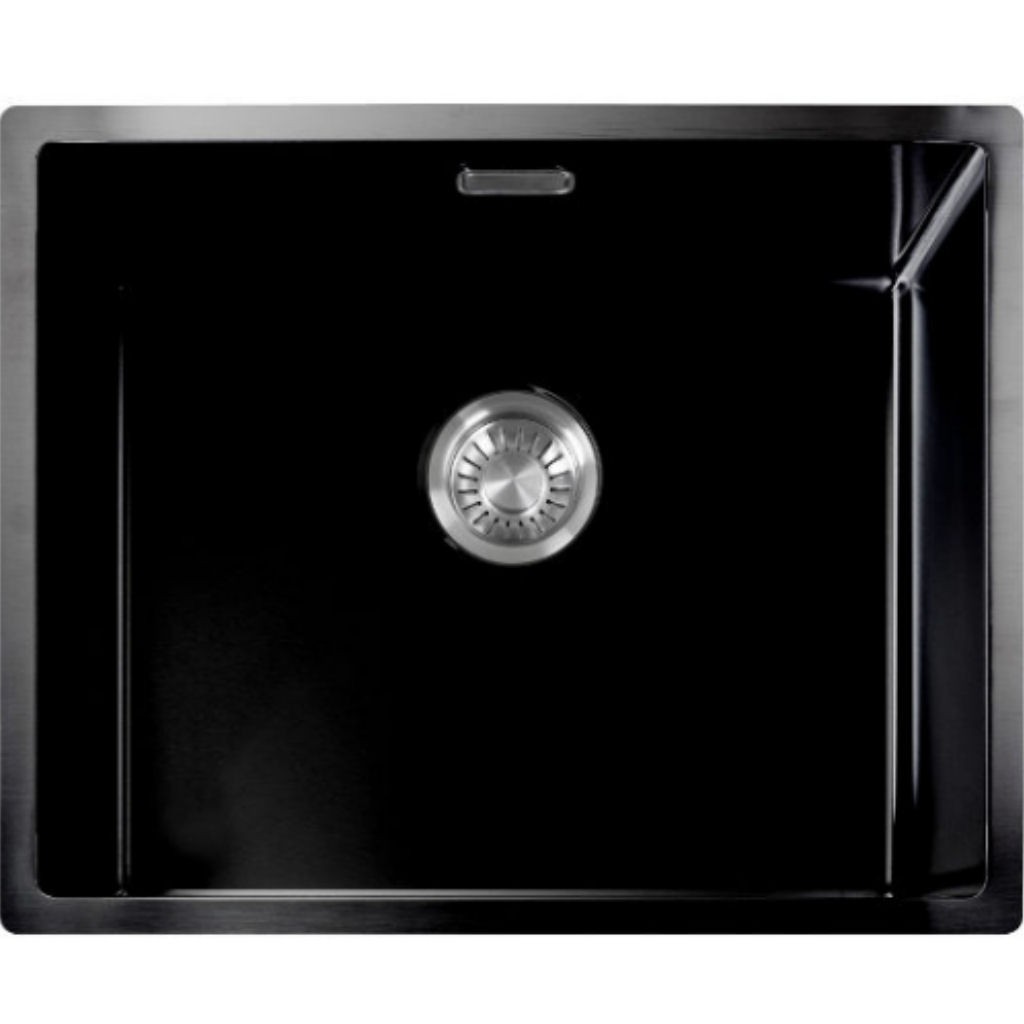 Spülbecken schwarz emailliert Spezialstahl 1.0399