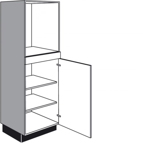 Highboard für Einbaugeräte mit 1 Drehtür und 1 Blende