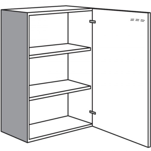 Vitrinen-Hängeschrank mit 1 Drehtür