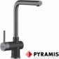 Pyramis Mandolin Fusion Küchen-Armatur Gun Metal mit schwarz abgesetztem Auslauf [1/2]