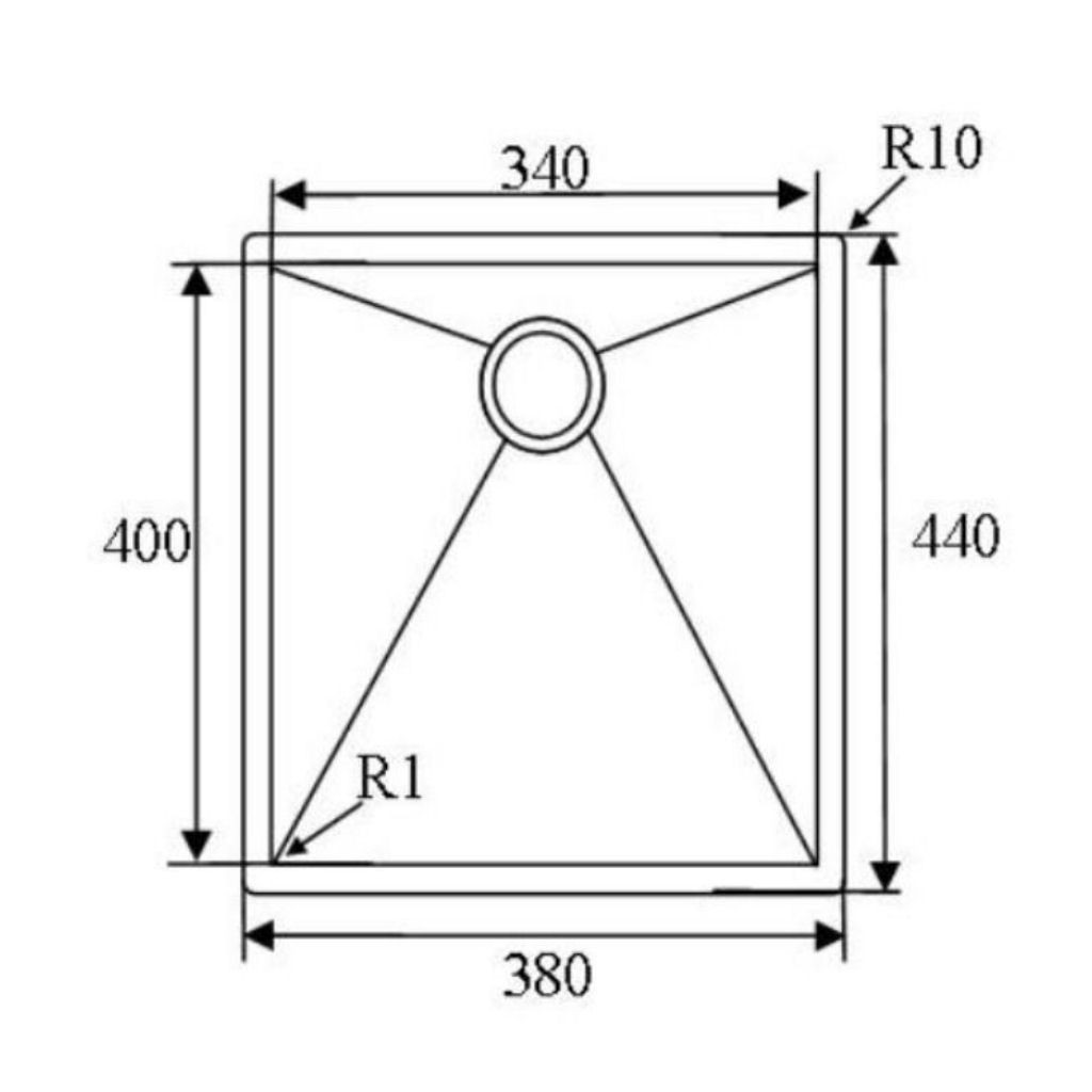 Küchenspüle aus gebürstetem Edelstahl