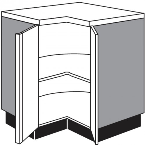 Eck-Unterschrank mit 2 Drehtüren