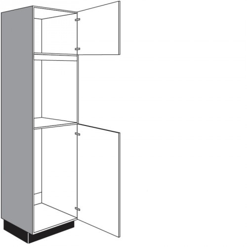 Seitenschrank für Einbaugeräte mit 1 Drehtür und 1 Geräte-Drehtür