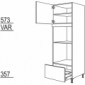 Hochschrank für Geräte-Umbauten, Backofen und Dampfgarer 590, 450 mm Nische [2/9]