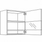 Glas-Wandschrank Boulevard mit 1 Segmentglastür [1/15]