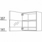 Glas-Wandschrank Boulevard mit 1 Segmentglastür [2/15]