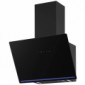 Schr&auml;ghaube Glas schwarz mit Edelstahl Kamin [1/4]