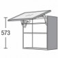 Hängeschrank mit Glas-Klapptür Vollglas [2/16]