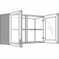 Hängeschrank mit 2 Rahmen-Glasdrehtüren [1/17]