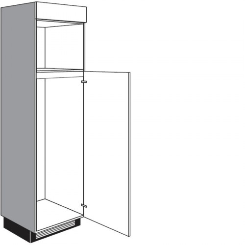 Seitenschrank für Einbaugeräte mit 1 Geräte-Drehtür und 1 Blende