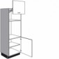 Seitenschrank für Einbaugeräte mit 1 Lifttür, 1 Drehtür und 1 verstellbarer Fachboden [1/21]