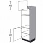 Seitenschrank für Einbaugeräte mit 1 Lifttür, 1 Drehtür und 1 verstellbarer Fachboden [2/21]