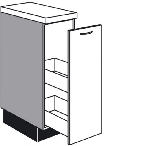 Unterschrank mit 1 Auszug und 2 Schubkästen