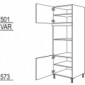 Hochschrank für Geräte-Umbauten, Mikrowelle und Dampfgarer [2/9]