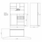 Büroküche mit Falttüren PKF 120 cm breit [10/11]