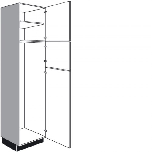 Hochschrank für Einbaugeräte mit 1 Drehtür und 2 Geräte-Drehtüren