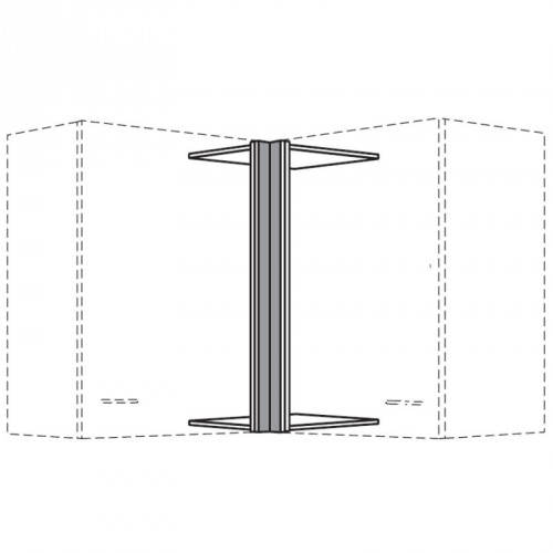 Eckpassleiste/Eckblende für Hängeschränke in Korpusfarbe