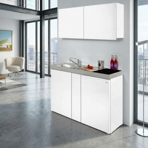 Singlek&uuml;che 120 cm mit H&auml;ngeschrank und K&uuml;hlschrank