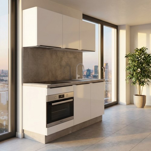 150 cm Impuls Minik&uuml;che mit Geschirrsp&uuml;ler, Backofen und Kochfeld