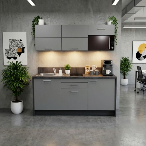 Pino Büroküche 185 cm mit seitlichen Wangen Pino Büroküche 185 cm mit seitlichen Wangen