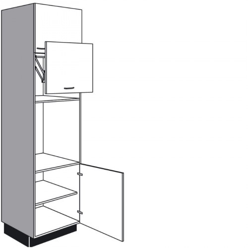 Seitenschrank für Einbaugeräte mit 1 Lifttür, 2 Drehtüren