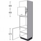 Seitenschrank für Einbaugeräte mit 1 Lifttür, 2 Drehtüren [2/21]