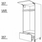 Hochschrank Geräte-Umbau Doppel-Backöfen 1298 mm Nische [2/9]