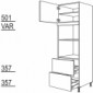 Hochschrank für Geräte-Umbauten, Mikrowelle und Dampfgarer [2/9]