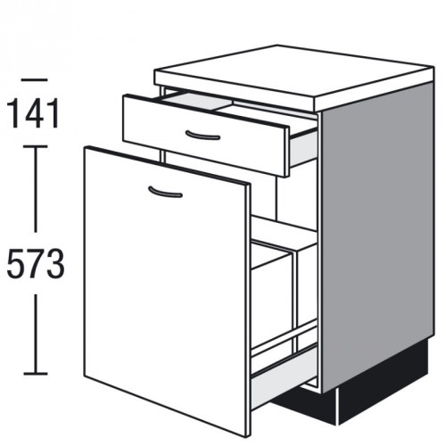 Unterschrank mit Mülltrennsystem Unterschrank mit Mülltrennsystem