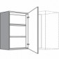 Eck-Hängeschrank mit 1 Drehtür [1/17]