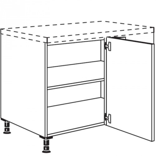 Eckschrank mit 1 durchgehende Tür