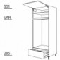 Hochschrank Geräte-Umbau Doppel-Backöfen 1298 mm Nische [2/9]