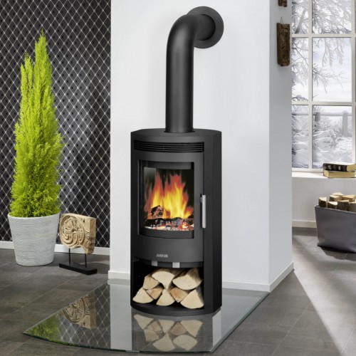 Baltrum D Dauerbrandofen Stahl Schwarz