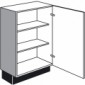 Vitrinen-Unterschrank mit Möbeltür [1/4]