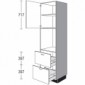 Seitenschrank für Einbaugeräte mit 1 Drehtür und 2 Auszüge [2/21]