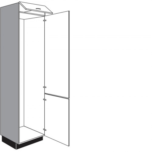 Hochschrank für Einbaugeräte mit 2 Geräte-Drehtüren und 1 Klappe