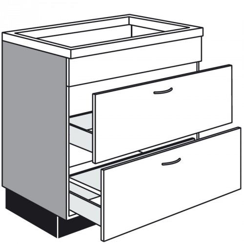 Spülen-Unterschrank für Quooker mit 1 Auszug 270 mm tief