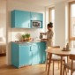 Minik&uuml;che mit H&auml;ngeschrank, Mikrowelle und K&uuml;hlschrank [3/12]