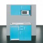 Minik&uuml;che mit H&auml;ngeschrank, Mikrowelle und K&uuml;hlschrank [7/12]