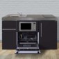Büroküche 150 cm breit mit Studioline SD Überbau, Mikrowelle, Geschirrspüler [10/18]