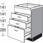 Unterschrank für Kochmulde mit 2 Schubkästen [2/16]