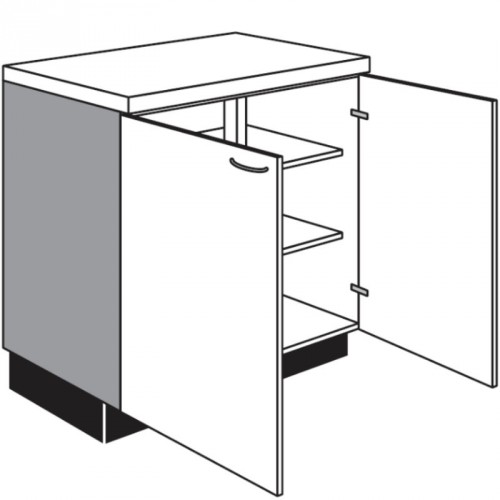 Unterschrank mit 2 Drehtüren