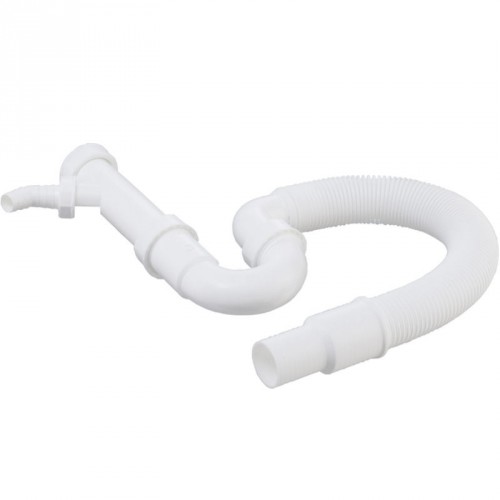 Röhren-Siphon mit flexiblem Schlauch und 1 Geräteanschluss