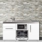 Miniküche Designline 170 cm breit mit Mikrowelle, Geschirrspüler [4/30]