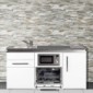 Miniküche Designline 170 cm breit mit Mikrowelle, Geschirrspüler [6/30]