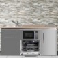 Miniküche Designline 170 cm breit mit Mikrowelle, Geschirrspüler [15/30]