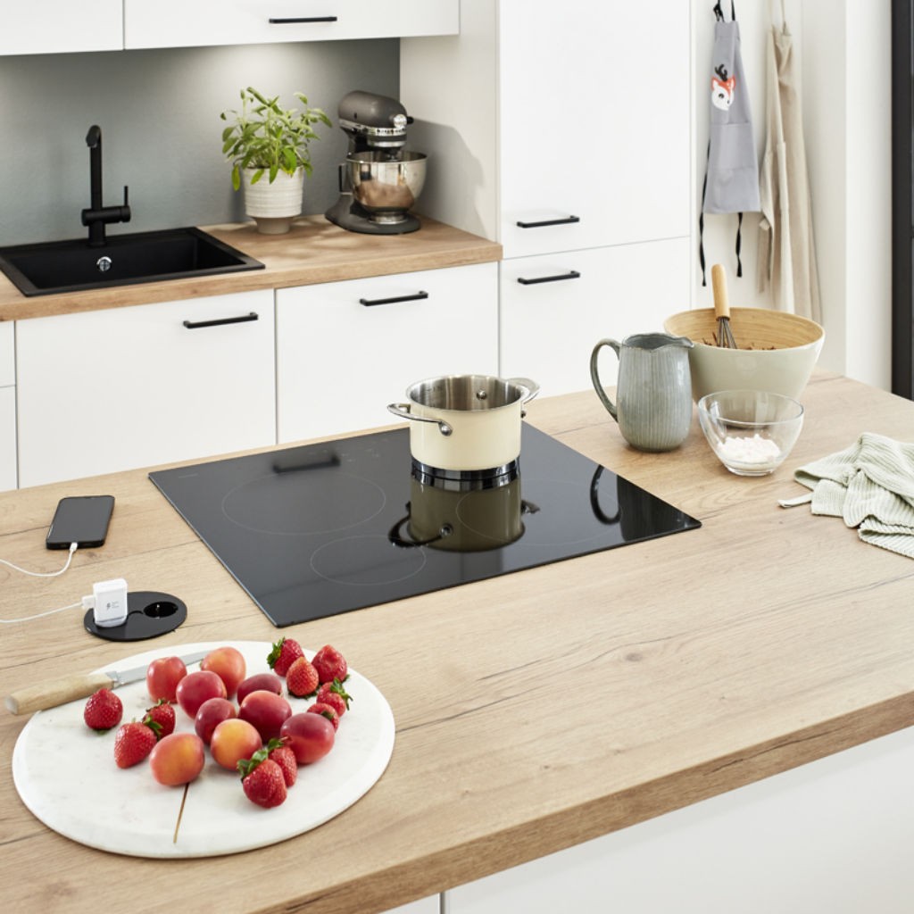 Produktbild von K&H 2-Zonen Induktionskochfeld 60 Cm – Autark, 3400 W, Touch-Control, Mit Timer Und Kindersicherung