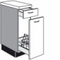Unterschrank für Flaschen mit 1 Auszug und 1 Schubkasten [1/16]