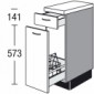 Unterschrank für Flaschen mit 1 Auszug und 1 Schubkasten [2/16]